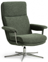 Connor lænestol med vippefunktion i stof H96,5 cm - Krom/Mosgrøn