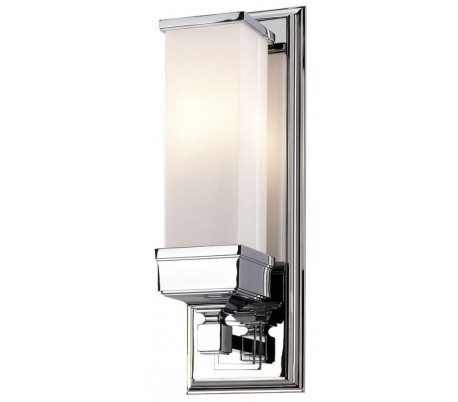 Billede af Cambridge Badeværelseslampe i stål og glas H36,5 cm 1 x G9 LED - Poleret krom/Hvid