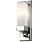 Cambridge Badeværelseslampe i stål og glas H36,5 cm 1 x G9 LED - Poleret krom/Hvid