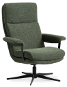 Connor lænestol med vippefunktion i stof H96,5 cm - Sort/Mosgrøn