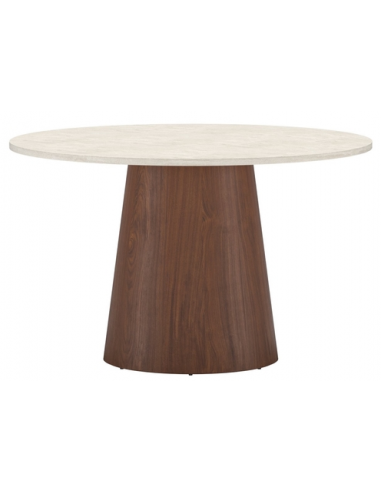 rundt spisebord i moderne design beige træ 120