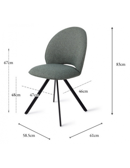 spisebordsstol spisestol moderne design stof grøn