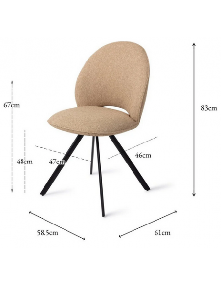 spisebordsstol spisestol moderne design stof brun