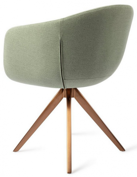 spisebordsstol armlæn drejefod drej drejefunktion grøn moderne design