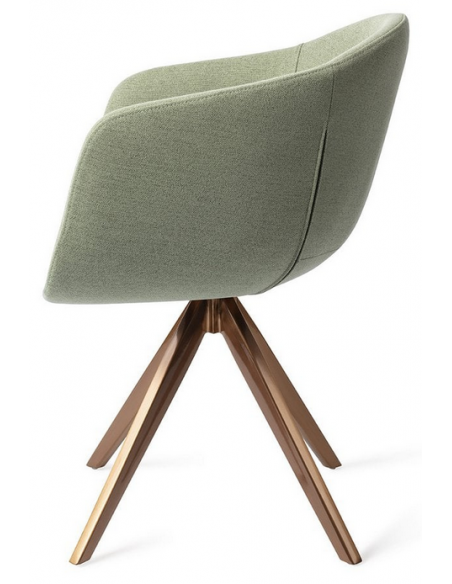spisebordsstol armlæn drejefod drej drejefunktion grøn moderne design