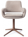 Oketo spisebordsstol med drejefod i metal og polyester H83 cm - Mat brun/2-tonet taupe