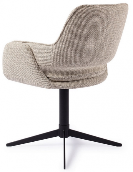 spisebordsstol med drejefod drej drejefunktion moderne design armlæn beige