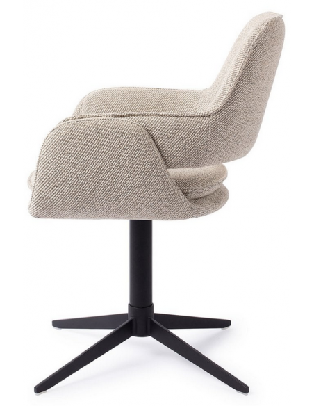 spisebordsstol med drejefod drej drejefunktion moderne design armlæn beige