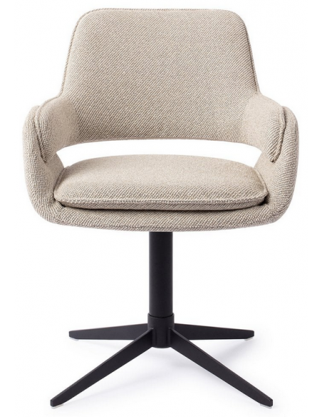 spisebordsstol med drejefod drej drejefunktion moderne design armlæn beige