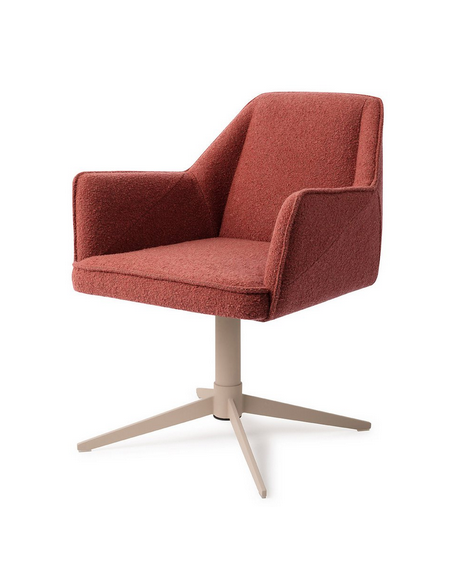 spisebordsstol med armlæn og drejefod stof moderne design drej drejefunktion