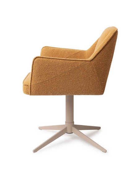 spisebordsstol med armlæn og drejefod stof moderne design drej drejefunktion