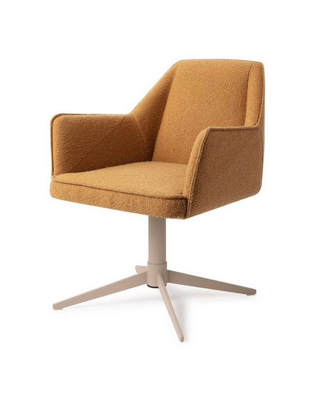 spisebordsstol med armlæn og drejefod stof moderne design drej drejefunktion