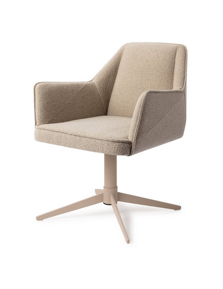 spisebordsstol med armlæn og drejefod stof moderne design drej drejefunktion