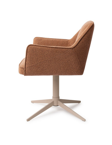 spisebordsstol med armlæn og drejefod stof moderne design drej drejefunktion