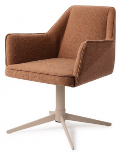 spisebordsstol med armlæn og drejefod stof moderne design drej drejefunktion 2