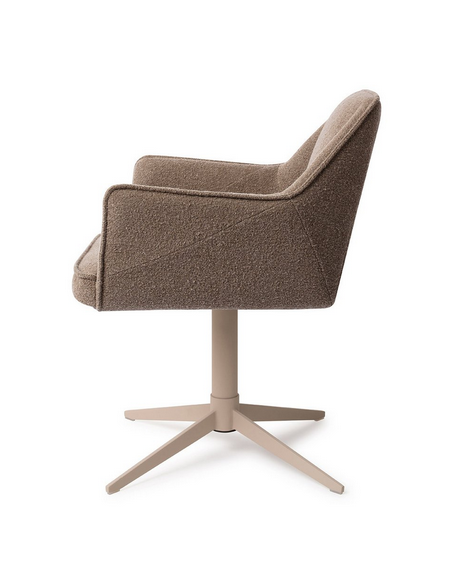 spisebordsstol med armlæn og drejefod stof moderne design drej drejefunktion