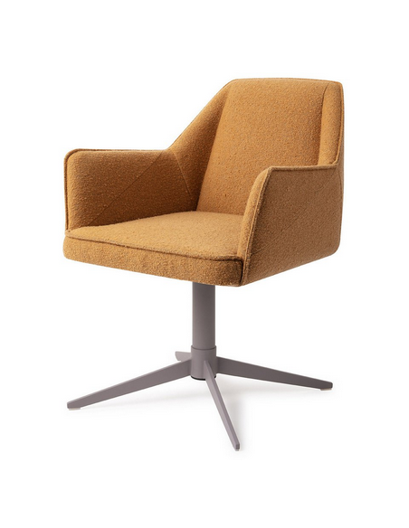 spisebordsstol med armlæn og drejefod stof moderne design drej drejefunktion