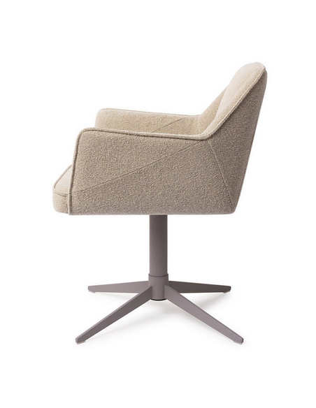 spisebordsstol med armlæn og drejefod stof moderne design drej drejefunktion