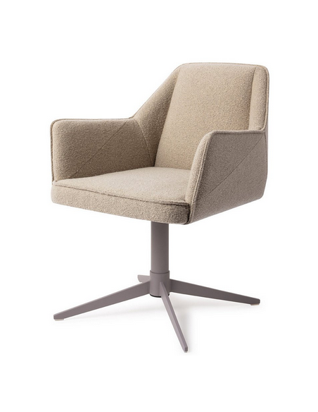 spisebordsstol med armlæn og drejefod stof moderne design drej drejefunktion