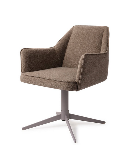 spisebordsstol med armlæn og drejefod stof moderne design drej drejefunktion