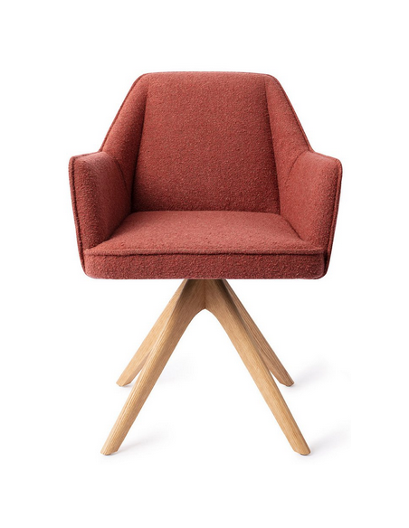 spisebordsstol med armlæn og drejefod stof moderne design drej drejefunktion eg træ egetræ