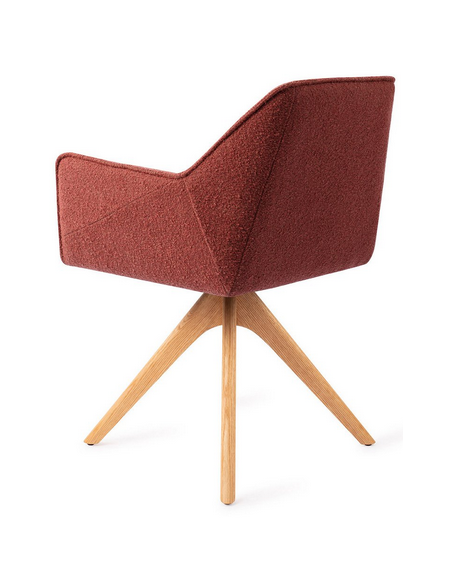 spisebordsstol med armlæn og drejefod stof moderne design drej drejefunktion eg træ egetræ