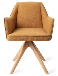 spisebordsstol med armlæn og drejefod stof moderne design drej drejefunktion eg træ egetræ