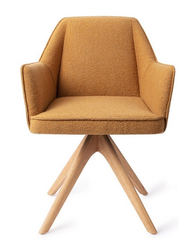 spisebordsstol med armlæn og drejefod stof moderne design drej drejefunktion eg træ egetræ