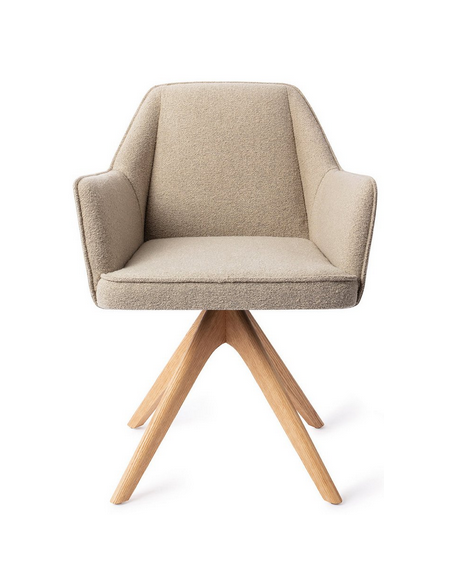 spisebordsstol med armlæn og drejefod stof moderne design drej drejefunktion eg træ egetræ