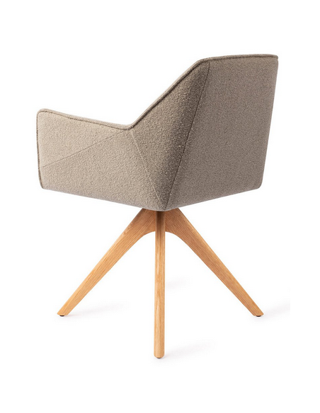 spisebordsstol med armlæn og drejefod stof moderne design drej drejefunktion eg træ egetræ