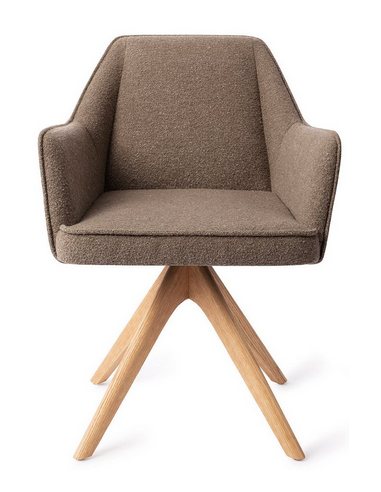 spisebordsstol med armlæn og drejefod stof moderne design drej drejefunktion eg træ egetræ