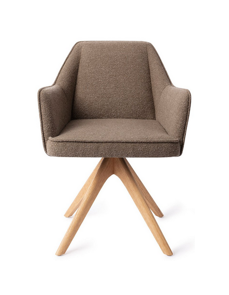 spisebordsstol med armlæn og drejefod stof moderne design drej drejefunktion eg træ egetræ