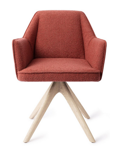 spisebordsstol med armlæn og drejefod stof moderne design drej drejefunktion eg træ egetræ