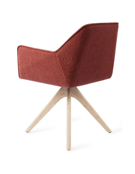 spisebordsstol med armlæn og drejefod stof moderne design drej drejefunktion eg træ egetræ