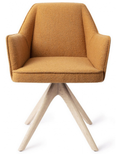 spisebordsstol med armlæn og drejefod stof moderne design drej drejefunktion eg træ egetræ