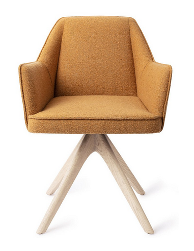 spisebordsstol med armlæn og drejefod stof moderne design drej drejefunktion eg træ egetræ