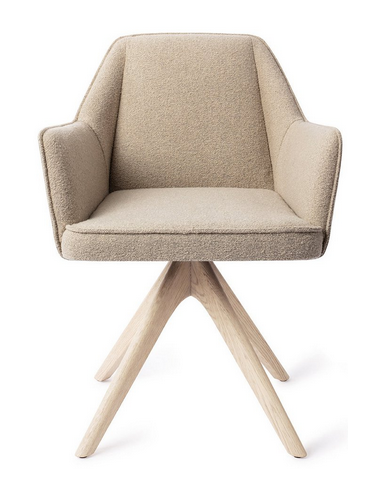 spisebordsstol med armlæn og drejefod stof moderne design drej drejefunktion eg træ egetræ