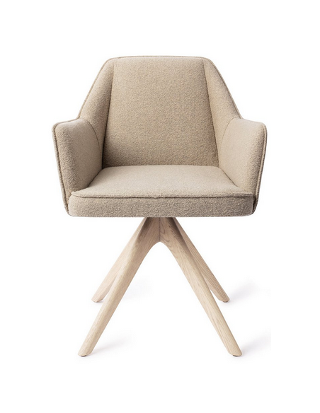 spisebordsstol med armlæn og drejefod stof moderne design drej drejefunktion eg træ egetræ