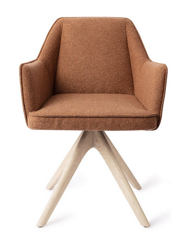 spisebordsstol med armlæn og drejefod stof moderne design drej drejefunktion eg træ egetræ