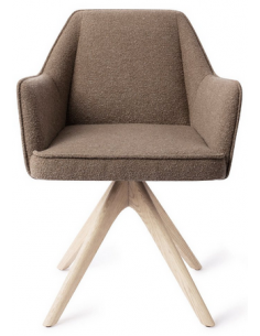 spisebordsstol med armlæn og drejefod stof moderne design drej drejefunktion eg træ egetræ