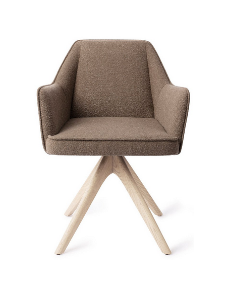 spisebordsstol med armlæn og drejefod stof moderne design drej drejefunktion eg træ egetræ