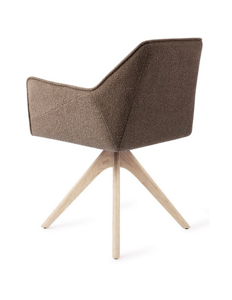 spisebordsstol med armlæn og drejefod stof moderne design drej drejefunktion eg træ egetræ