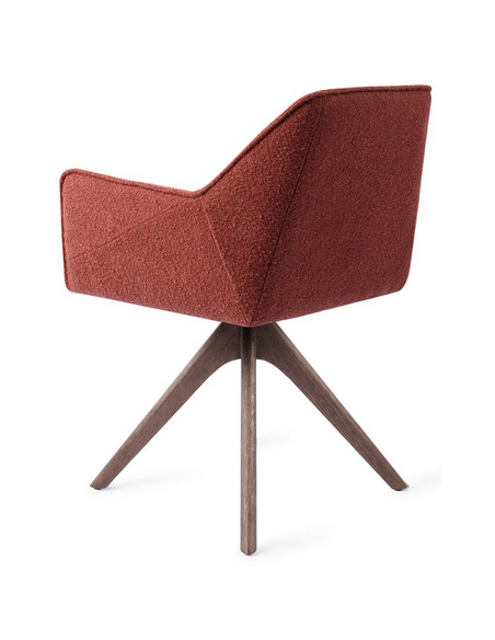 spisebordsstol med armlæn og drejefod stof moderne design drej drejefunktion eg træ egetræ