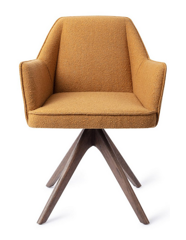 spisebordsstol med armlæn og drejefod stof moderne design drej drejefunktion eg træ egetræ