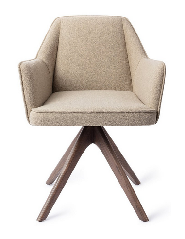 spisebordsstol med armlæn og drejefod stof moderne design drej drejefunktion eg træ egetræ