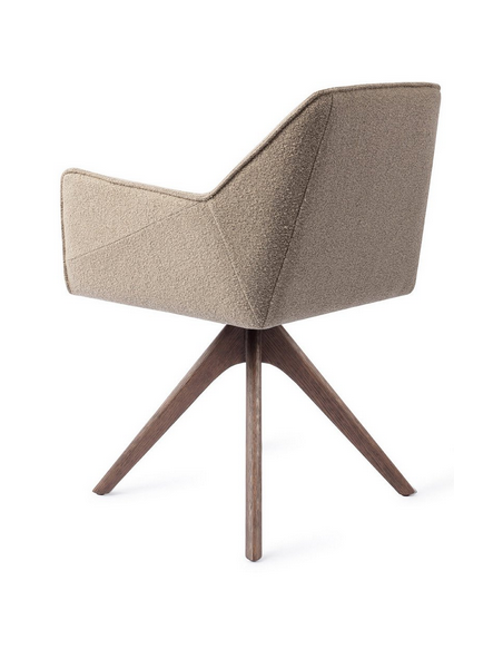 spisebordsstol med armlæn og drejefod stof moderne design drej drejefunktion eg træ egetræ