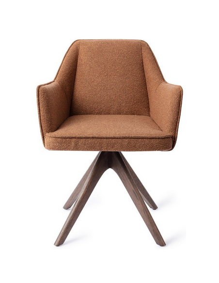 spisebordsstol med armlæn og drejefod stof moderne design drej drejefunktion eg træ egetræ