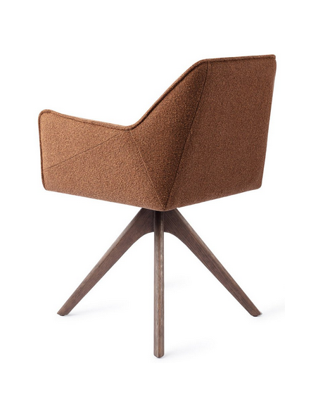 spisebordsstol med armlæn og drejefod stof moderne design drej drejefunktion eg træ egetræ