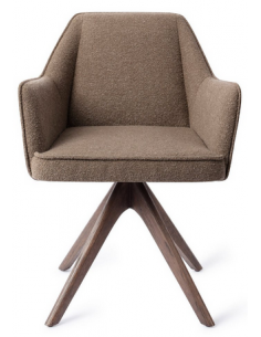 spisebordsstol med armlæn og drejefod stof moderne design drej drejefunktion eg træ egetræ