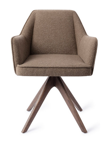 spisebordsstol med armlæn og drejefod stof moderne design drej drejefunktion eg træ egetræ